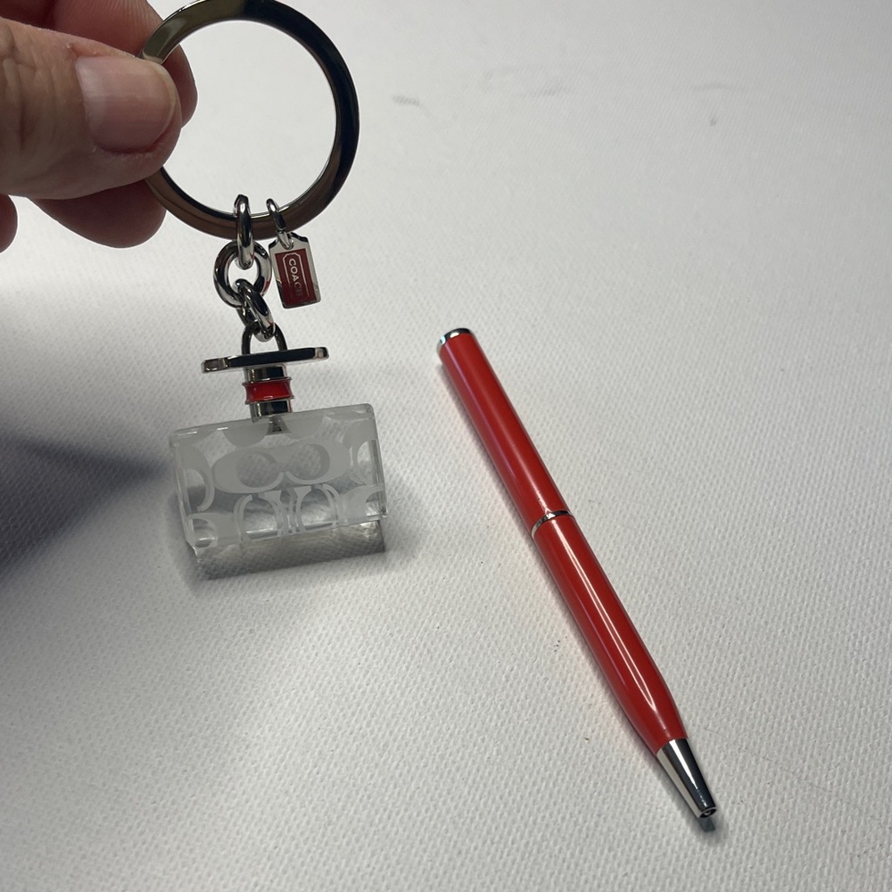 Coach Perfume Bottle Keychain and Orange Coach Pen Set - Picture 6 of 7